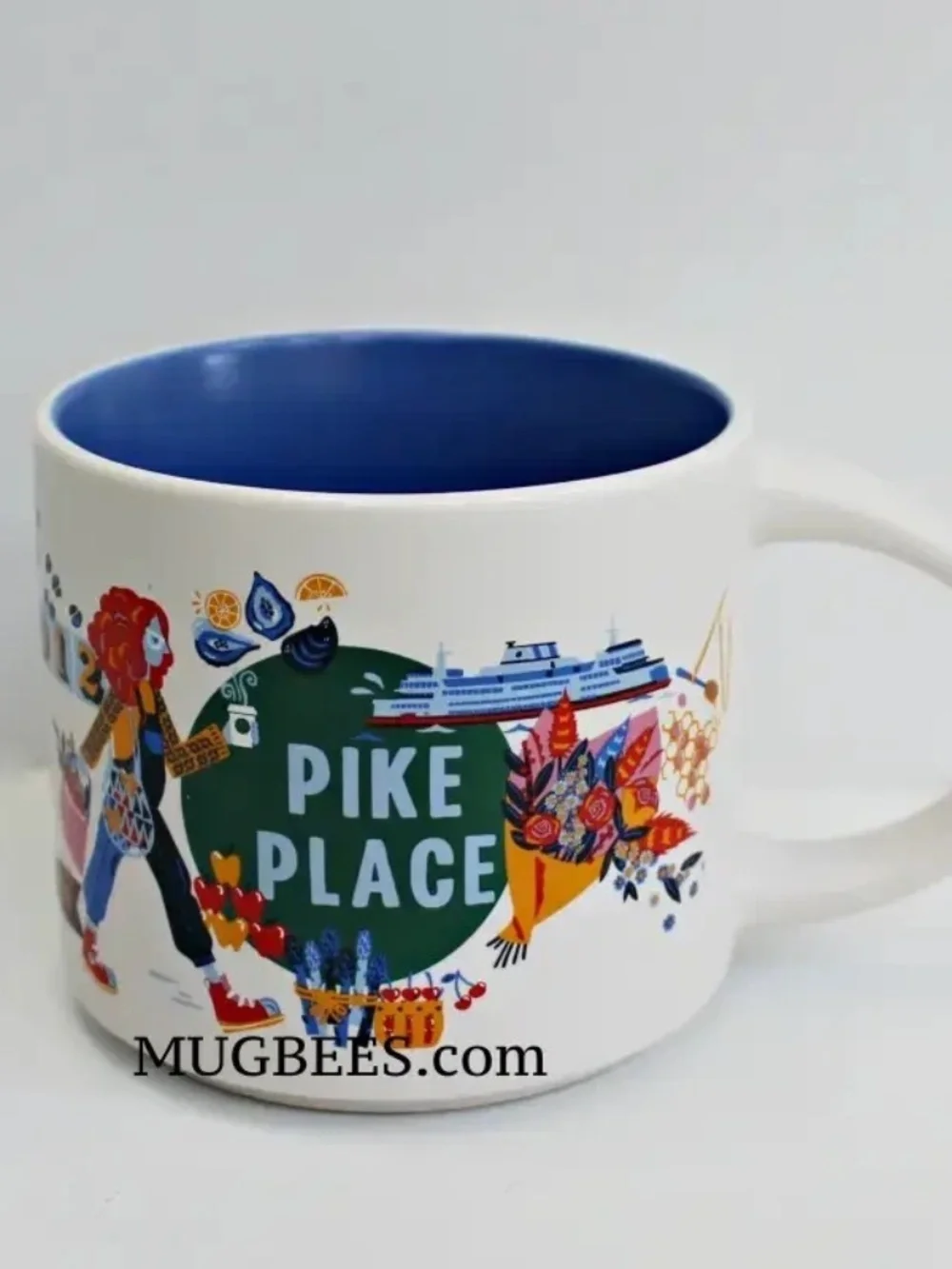 Starbucks Discovery Series Pike Place Ceramic Coffee Tea Cup Mug 14oz NEW